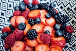 Mixed berries on a plate